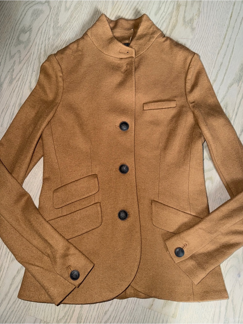 rag & bone Camel Wool Tailored Button Jacket Sz 4